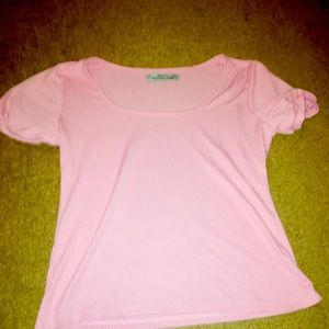 Pink basic top